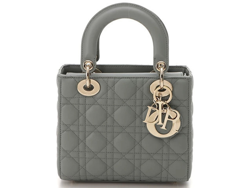 Christian Dior Lady My ABC bag Cannage lambskin gray